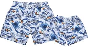 img 1 attached to OMZIN Matching Beachwear Holiday 10 12 Boys' Clothing in Swim