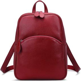 img 2 attached to Womens Casual Leather Backpack Daypack Backpacks