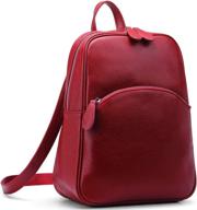 womens casual leather backpack daypack backpacks logo