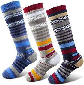 img 4 attached to 🧦 Warm Winter Crew Ski Socks for Kids - Thick Thermal Toddler Socks for Skiing, Snowboarding, and Skating - Boys and Girls