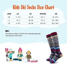 img 1 attached to 🧦 Warm Winter Crew Ski Socks for Kids - Thick Thermal Toddler Socks for Skiing, Snowboarding, and Skating - Boys and Girls