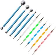 🎨 kxy dotting tools set - 9pcs ball embossing stylus for mandala rock painting, pottery, clay modeling, carbon transfer paper, nail art, ornaments, art crafts, diy logo