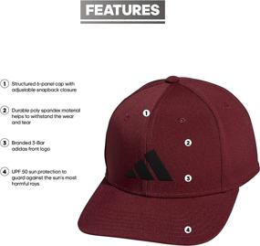 img 3 attached to Adidas Three Structured Snapback Adjustable Sports & Fitness for Team Sports