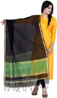 🧣 chandrakala women's handwoven zari work banarasi dupatta stole scarf (d104) - handcrafted banarasi zari work dupatta for women logo