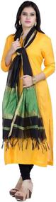 img 2 attached to 🧣 Chandrakala Women's Handwoven Zari Work Banarasi Dupatta Stole Scarf (D104) - Handcrafted Banarasi Zari Work Dupatta for Women