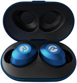 img 2 attached to 🎧 Raycon E25 True Wireless Earbuds with Microphone - Matte Blue, 24-Hour Playtime, Stereo Sound, Bluetooth Headset