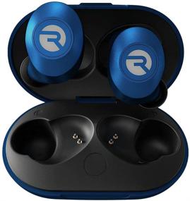 img 1 attached to 🎧 Raycon E25 True Wireless Earbuds with Microphone - Matte Blue, 24-Hour Playtime, Stereo Sound, Bluetooth Headset