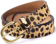 🐆 exquisite leopard haircalf waistband: elevate your style with this fashionable women's belt logo