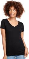 👚 black next level women's ideal v-neck tee (n1540) logo