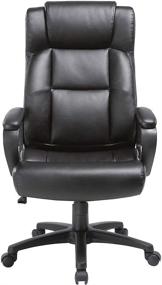 img 3 attached to 🪑 Lorell Soho High-Back Leather Executive Chair in Black