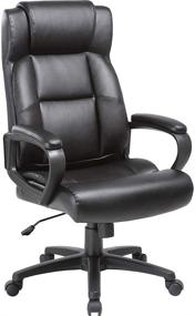 img 4 attached to 🪑 Lorell Soho High-Back Leather Executive Chair in Black