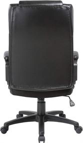 img 2 attached to 🪑 Lorell Soho High-Back Leather Executive Chair in Black