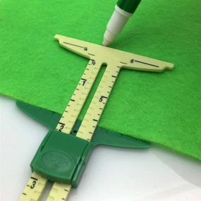 img 2 attached to 📏 YEQIN 5-in-1 Sliding Gauge Measuring Sewing Tool for Sewing, Crafting, Button Holes, Seam Allowance, Hem, Circle Compass, T Measurement