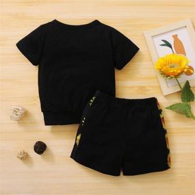 img 2 attached to Striped T Shirt Ribbed Bloomers Outfits Apparel & Accessories Baby Boys