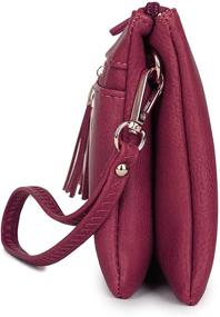 img 1 attached to 👜 Womens Lightweight Compartment Wristlet Crossbody: Chic Handbags & Wallets for Women