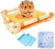 multi-functional roundler hamster guinea pig hammock: elevated sofa shaker toy and cozy lounge for hedgehog bird chinchilla with removable cage nest, washable blanket, and disposable diaper cleaning pad logo