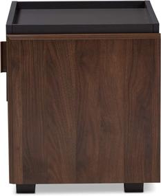 img 1 attached to 🌙 Baxton Studio Nightstands in Gray/Walnut - Size: One, 152-9147-AMZ