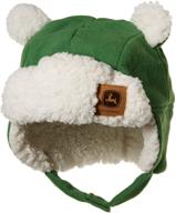 🧢 green john deere toddler winter cap for boys - enhanced seo logo