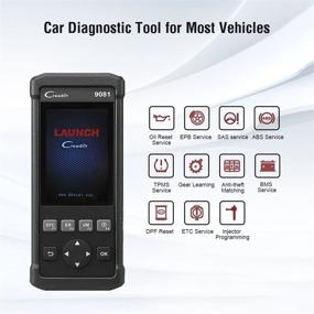 img 2 attached to 🚗 Launch Creader 9081 OBD2 Scanner: Automotive Diagnostic Scan Tool and Car Code Reader with 11 Reset Functions - Including SAS, EPB, TPMS, DPF, BMS, Oil Reset, ABS Bleeding
