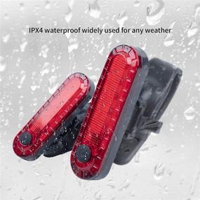 img 1 attached to Enhance Cycling Safety with USB Rechargeable Rear Bike Light - 4 Light Modes, Easy Install - Pack of 2