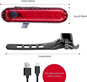 img 2 attached to Enhance Cycling Safety with USB Rechargeable Rear Bike Light - 4 Light Modes, Easy Install - Pack of 2