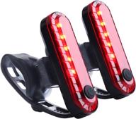 enhance cycling safety with usb rechargeable rear bike light - 4 light modes, easy install - pack of 2 logo