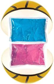 img 1 attached to 🏀 Baby Gender Reveal Basketball Powder Kit: Pink and Blue for Boy or Girl. Largest Size, Amplified Powder Explosion, and Perfect Photo Moments.
