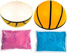 img 2 attached to 🏀 Baby Gender Reveal Basketball Powder Kit: Pink and Blue for Boy or Girl. Largest Size, Amplified Powder Explosion, and Perfect Photo Moments.