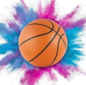 img 3 attached to 🏀 Baby Gender Reveal Basketball Powder Kit: Pink and Blue for Boy or Girl. Largest Size, Amplified Powder Explosion, and Perfect Photo Moments.