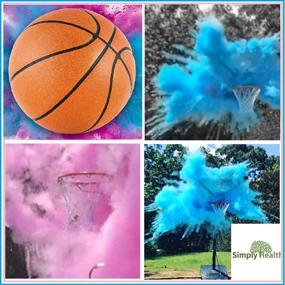 img 4 attached to 🏀 Baby Gender Reveal Basketball Powder Kit: Pink and Blue for Boy or Girl. Largest Size, Amplified Powder Explosion, and Perfect Photo Moments.