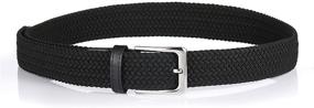 img 2 attached to 👖 Medium Men's Elastic Braided Stretch Belts - Ideal Accessories by BSLLNEK