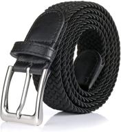 👖 medium men's elastic braided stretch belts - ideal accessories by bsllnek logo