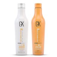 🌈 gk hair global keratin colored shield shampoo and conditioner sets (8.11 fl oz/240ml) - deep cleansing moisturizing heat shield protection for color treated, dry, damaged, curly, and frizzy hair - sulfate free logo