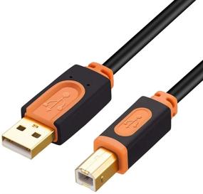 img 4 attached to 🔌 SNANSHI 12 ft USB 2.0 Printer Cable | High-Speed Printer Scanner Cable | Type A Male to Type B Male | Compatible with HP, Canon, Epson