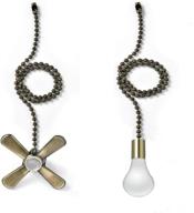 🔗 13.6 inch retro fan pulls set: quick resolution ceiling fan pull chain - bronze logo