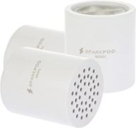 🚿 sparkpod high output shower filter cartridge- enhances skin and hair health (alleviates eczema & dandruff), filters chlorine, heavy metals and impurities, 1-minute quick installation (pack of 3) logo