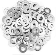 🔩 premium 304 stainless steel stamping blanks: newbested 125pcs metal flat round washers with 10mm center hole for diy bracelet jewelry making logo