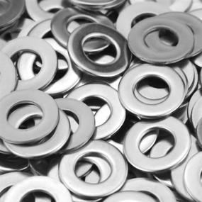 img 1 attached to 🔩 Premium 304 Stainless Steel Stamping Blanks: Newbested 125PCS Metal Flat Round Washers with 10mm Center Hole for DIY Bracelet Jewelry Making