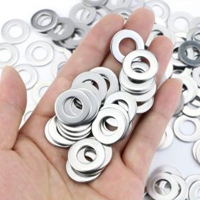 img 2 attached to 🔩 Premium 304 Stainless Steel Stamping Blanks: Newbested 125PCS Metal Flat Round Washers with 10mm Center Hole for DIY Bracelet Jewelry Making