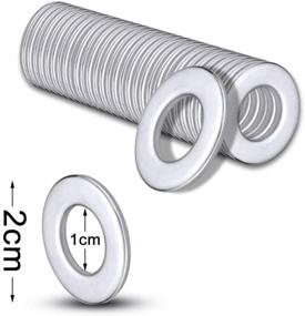 img 3 attached to 🔩 Premium 304 Stainless Steel Stamping Blanks: Newbested 125PCS Metal Flat Round Washers with 10mm Center Hole for DIY Bracelet Jewelry Making