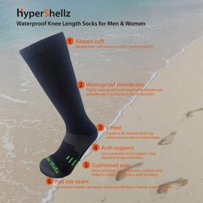 img 3 attached to 🧦 HyperShellz Knee High Length Waterproof Socks for Men &amp; Women