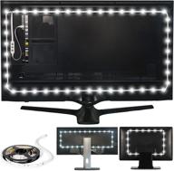 📺 luminoodle xx-large led tv backlight strip - usb bias lighting for ambient home theater light, tv accent lighting to reduce eye strain and improve contrast - white (60-80 inches) logo