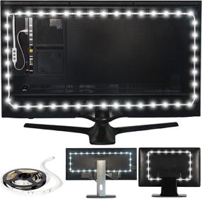 img 4 attached to 📺 Luminoodle XX-Large LED TV Backlight Strip - USB Bias Lighting for Ambient Home Theater Light, TV Accent Lighting to Reduce Eye Strain and Improve Contrast - White (60-80 Inches)