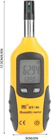 img 1 attached to 🌡️ HT-86 Digital Humidity Thermometer: Handheld Bulb/Dew Point Temperature Meter LCD Display for Indoor & Outdoor Monitoring