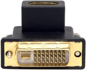 img 2 attached to 🔌 Адаптер DVI male к HDMI female - Cablecc 90 градусов под углом вверх для компьютера, телевизора и графической карты.