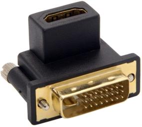 img 3 attached to 🔌 Адаптер DVI male к HDMI female - Cablecc 90 градусов под углом вверх для компьютера, телевизора и графической карты.