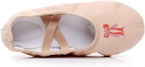 img 1 attached to 👧 DubeeBaby Genuine Leather Ballet Shoes for Girls - Ballet Slippers Flats Dance Shoes for Toddlers, Little Kids, and Big Kids