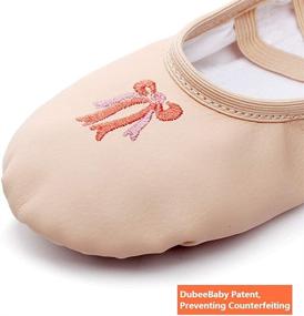 img 3 attached to 👧 DubeeBaby Genuine Leather Ballet Shoes for Girls - Ballet Slippers Flats Dance Shoes for Toddlers, Little Kids, and Big Kids