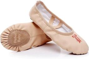 img 4 attached to 👧 DubeeBaby Genuine Leather Ballet Shoes for Girls - Ballet Slippers Flats Dance Shoes for Toddlers, Little Kids, and Big Kids