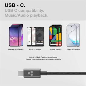 img 3 attached to Bolle & Raven USB-C Aux Cable (Type C to 3.5mm) - Durable, Tangle-Free USB C Cord for Car Jack, Headphones, Speakers - Black